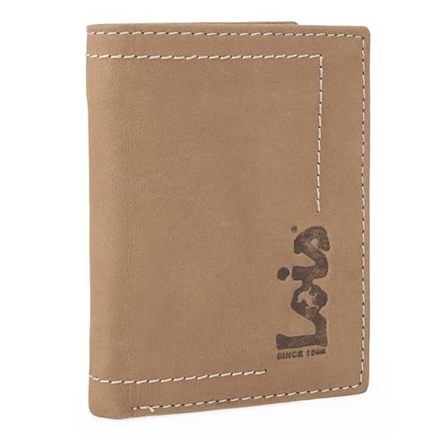 Lois - Herren Geldbörse Echtleder RFID Schutz - Herren Leder Geldbörse Klein oder Groß - Portemonnaie Herren Echtleder mit Kartenfächern, Braun von Lois