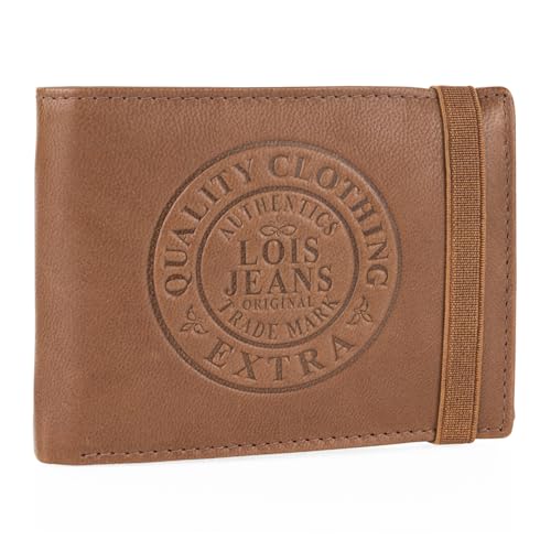 Lois - Geldbörse Herren Leder - Herren Geldbörsen Leder mit RFID Schutz - Geldbörse Herren Klein - Geldbeutel Herren Leder - Geldbörse Herren. Geldbeutel, Tan von Lois