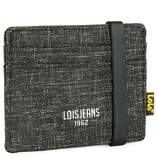 Lois - Geldbörse Herren Kreditkartenetui Herren Karten Portemonnaie Cardholder Herren Kreditkartenetui 203698, Schwarz von Lois