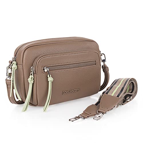 Lois - Handtasche Damen Umhängetasche Damen Klein & Stilvoll Handtasche Damen Umhängetasche Crossbody Bag Damen 316286, Taupe von Lois