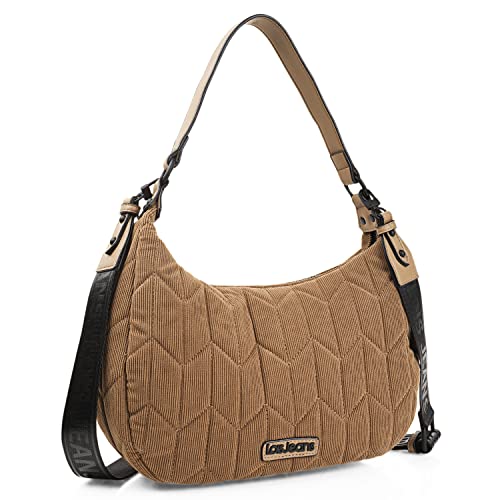 Lois - Umhängetasche für Damen - Kleine Marke Damentasche Damen - Damen Umhängetasche für den täglichen Gebrauch - Kleine Damentasche 316656, Taupe, 30x27x9 cm, Zeitgenössisch von Lois