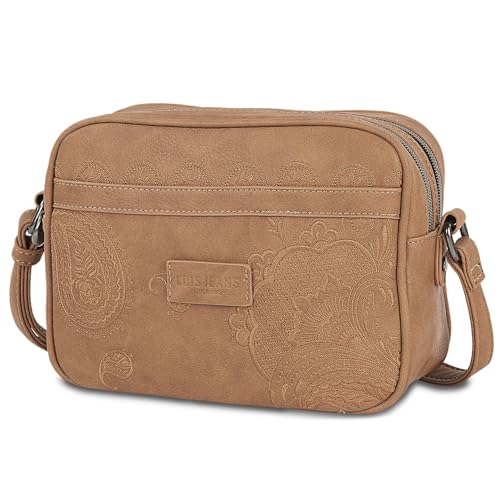 Lois - Handtasche Damen Umhängetasche Damen Klein & Stilvoll Handtasche Damen Umhängetasche Crossbody Bag Damen 302683, Camel von Lois