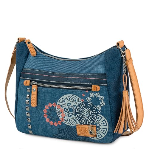 Lois - Handtasche Damen Umhängetasche Damen Klein & Stilvoll Handtasche Damen Umhängetasche Crossbody Bag Damen, Blau von Lois