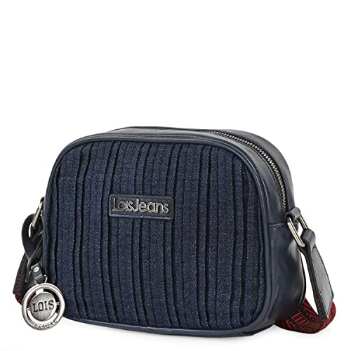 Lois - Handtasche Damen Umhängetasche Damen Klein & Stilvoll Handtasche Damen Umhängetasche Crossbody Bag Damen 313286, Blau von Lois