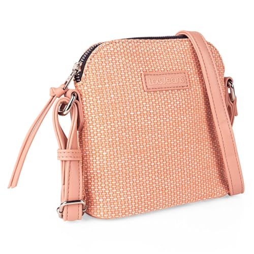 Lois - Handtasche Damen Umhängetasche - Handtasche Klein Umhängetasche für Frau mit Verstellbarer Riemen. Kleine Handtasche Damen mit Reißverschluss Schließen, Rosa von Lois