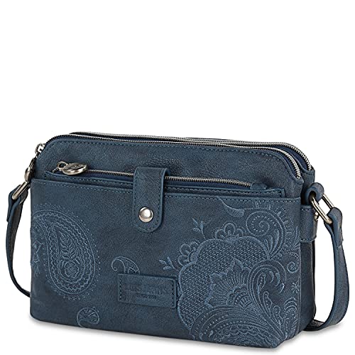 Lois - Handtasche Damen Umhängetasche Damen Klein & Stilvoll Handtasche Damen Umhängetasche Crossbody Bag Damen 302693, Marine Blau von Lois