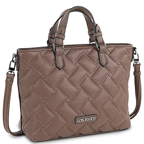 Lois - Handtasche Damen Groß - Elegante Shopper Damen Groß für jeden Anlass, Tasche Damen mit Stil 316881, Dunkelbraun von Lois