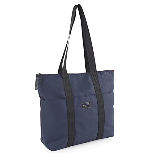 Lois - Laptoptasche - Frauen Laptoptasche. Businesstasche. Aktentasche und Schultertasche in einem - Business Taschen Damen. Handtasche Damen Umhängetasche, Blau von Lois
