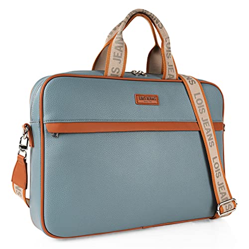 Lois - Laptoptasche - Frauen Laptoptasche. Businesstasche. Aktentasche und Schultertasche in einem - Business Taschen Damen. Handtasche Damen Umhängetasche 319338, Blau von Lois