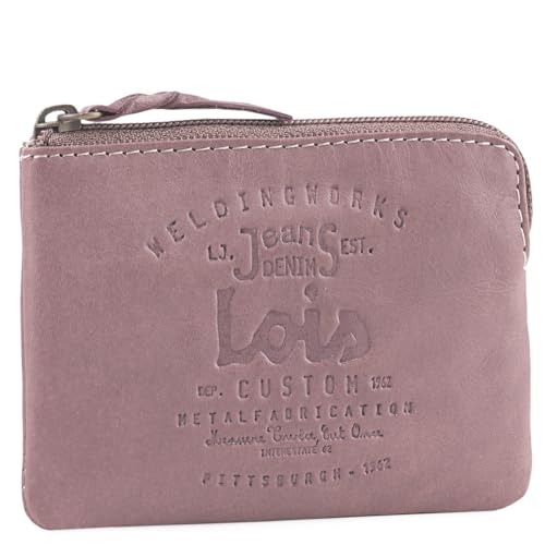 Lois - Geldbeutel & Schlüsseltasche Klein - Schlüsseletui Schlüsseltasche - Schlüsseletui Leder - Autoschlüssel Tasche - Schlüssel Etui 11002, Rosa von Lois