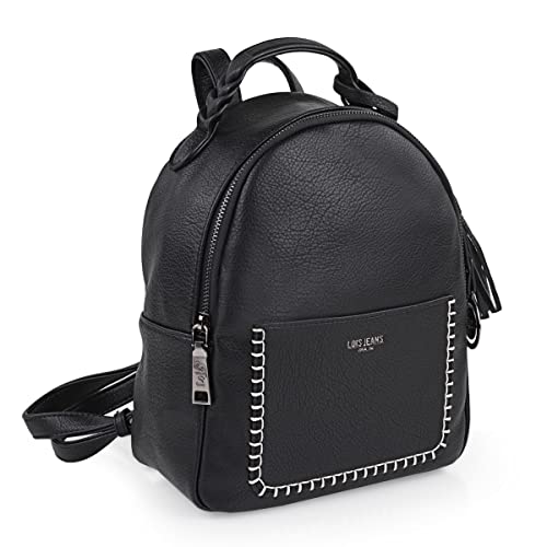 Lois - Rucksack Damen mit Anti Diebstahl Funktion, Damenrucksack Anti Diebstahl Tasche, Kleiner Rucksack Damen, Antidiebstahlrucksack Damen 316099, Schwarz von Lois