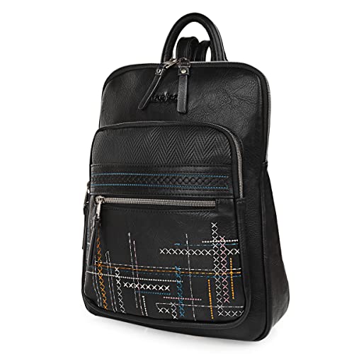 Lois - Rucksack Damen Klein mit Vielseitiges Design und Eine Perfekte Damen Rucksack Klein für Jede Umgebung - Kleiner Rucksack Damen die Bequem und Praktisch zu Bedienen ist - Rucksack, Farbe Schwarz von Lois