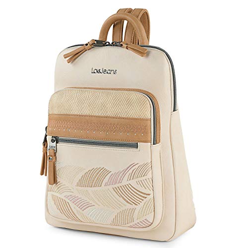 Lois - Rucksack Damen Klein mit Vielseitiges Design und Eine Perfekte Damen Rucksack Klein für Jede Umgebung - Kleiner Rucksack Damen die Bequem und Praktisch zu Bedienen ist - Rucksack Kl, Farbe Beig von Lois