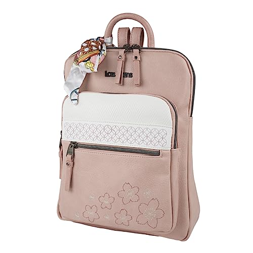 Lois Damenrucksack, lässiger Damenrucksack, kleiner Damenrucksack, Diebstahlschutz, Damenrucksack, 310723, Rosa, S, Casual von Lois