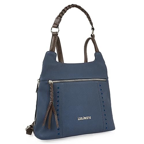 Lois - Rucksack Damen mit Anti Diebstahl Funktion, Damenrucksack Anti Diebstahl Tasche, Kleiner Rucksack Damen, Antidiebstahlrucksack Damen, Blau von Lois