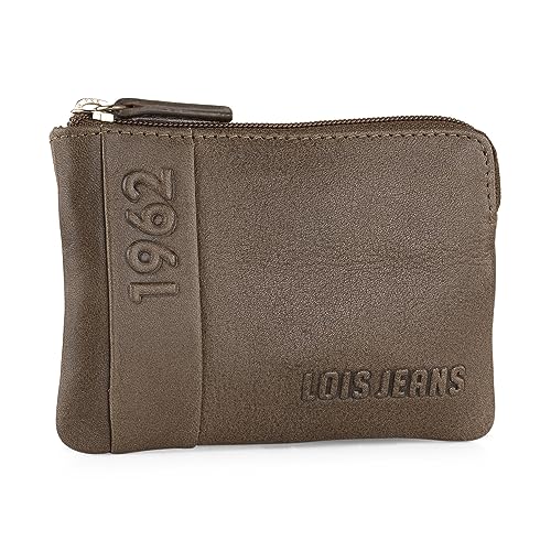 Lois - Geldbeutel & Schlüsseltasche Klein - Schlüsseletui Schlüsseltasche - Schlüsseletui Leder - Autoschlüssel Tasche - Schlüssel Etui 207202, Dunkelbraun von Lois