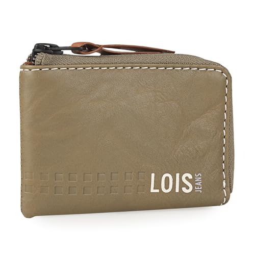 Lois - Geldbeutel & Schlüsseltasche Klein - Schlüsseletui Schlüsseltasche - Schlüsseletui Leder - Autoschlüssel Tasche - Schlüssel Etui 205544, Khaki-Leder von Lois