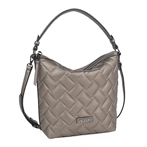 Lois - Umhängetasche Damen Handtasche Damen Handtaschen Damen Handtasche Damen Umhängetasche Handtasche Damen Mittelgroß 316870, Dunkles Silber von Lois