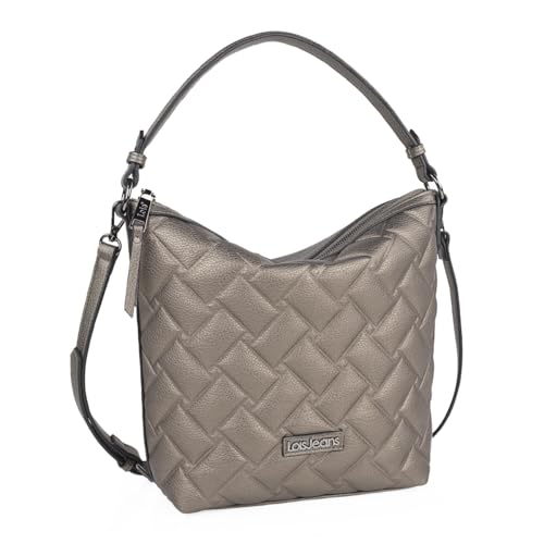 Lois - Umhängetasche Damen Handtasche Damen Handtaschen Damen Handtasche Damen Umhängetasche Handtasche Damen Mittelgroß, Dunkles Silber von Lois