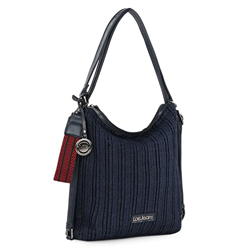 Lois - Umhängetasche Damen Handtasche Damen Handtaschen Damen Handtasche Damen Umhängetasche Handtasche Damen Mittelgroß, Blau von Lois