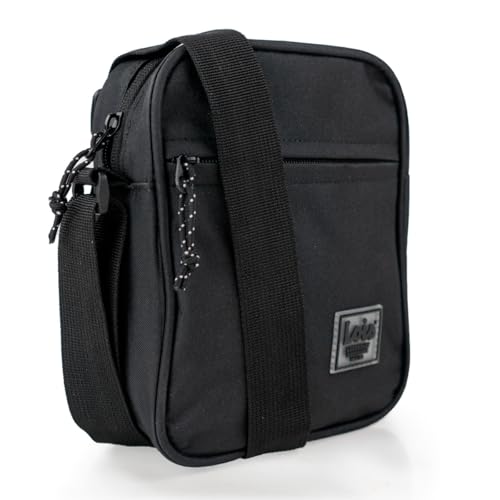 Lois - Umhängetasche Herren Klein mit verstellbarem riemen - Herren Umhängetasche Klein hergestellt aus hochwertigen Materialien - Dauerhaft Kleine Umhängetasche Herren - Herrentasche Zum Umh, Schwarz Lois - Umhängetasche Herren Klein mit verstellbarem riemen - Herren Umhängetasche Klein hergestellt aus hochwertigen Materialien - Dauerhaft Kleine Umhängetasche Herren - Herrentasche Zum Umh, Schwarz von Lois