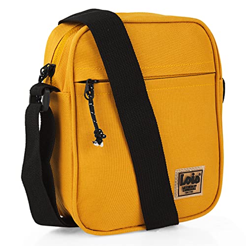 Lois - Umhängetasche Herren Klein mit verstellbarem riemen - Herren Umhängetasche Klein hergestellt aus hochwertigen Materialien - Dauerhaft Kleine Umhängetasche Herren - Herrentasche Zum Umhän, Ocker Lois - Umhängetasche Herren Klein mit verstellbarem riemen - Herren Umhängetasche Klein hergestellt aus hochwertigen Materialien - Dauerhaft Kleine Umhängetasche Herren - Herrentasche Zum Umhän, Ocker von Lois