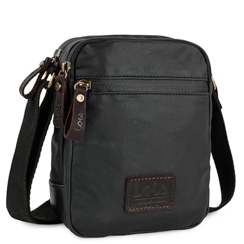 Lois - Umhängetasche Kleine Umhängetasche Herren Männer Tasche für Alltag Reisen Arbeit Freizeit Schultertasche Crossbody Bag Herren Stilvoll Praktisch Langlebig und Leicht., Schwarz von Lois
