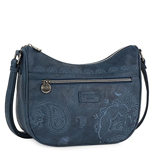 Lois - Handtasche Damen Umhängetasche Damen Klein & Stilvoll Handtasche Damen Umhängetasche Crossbody Bag Damen 302656, Marine Blau von Lois