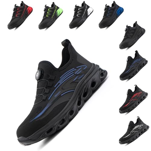 Loiston Arbeitsschuhe Herren Sicherheitsschuhe Damen Leicht Stahlkappenschuhe Stahlkappe Sport rutschfest Jack-1 Blau EU42 von Loiston