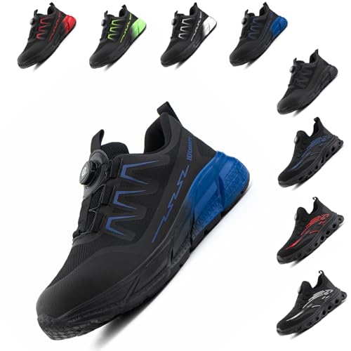 Loiston Arbeitsschuhe Herren Sicherheitsschuhe Damen Leicht Stahlkappenschuhe Stahlkappe Sport rutschfest Son-2 Blau EU42 von Loiston
