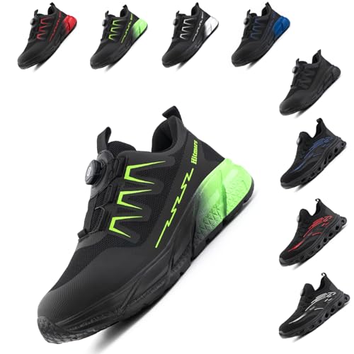 Loiston Arbeitsschuhe Herren Sicherheitsschuhe Damen Leicht Stahlkappenschuhe Stahlkappe Sport rutschfest Son-2 Grün EU43 von Loiston