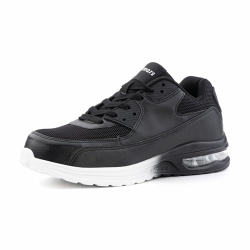 Loiston Arbeitsschuhe Herren Sicherheitsschuhe Damen Stahlkappe Schwarz Weiß rt3-EU45 Loiston Arbeitsschuhe Herren Sicherheitsschuhe Damen Stahlkappe Schwarz Weiß rt3-EU45 von Loiston