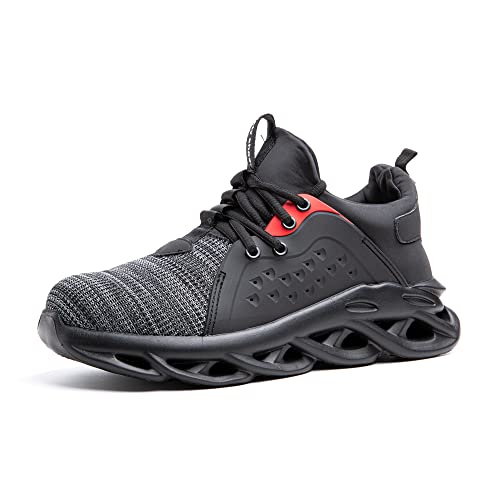 Loiston Arbeitsschuhe Herren Sicherheitsschuhe Stahlkappe Stahlkappenschuhe VI-CP-2-Grau EU45 von Loiston