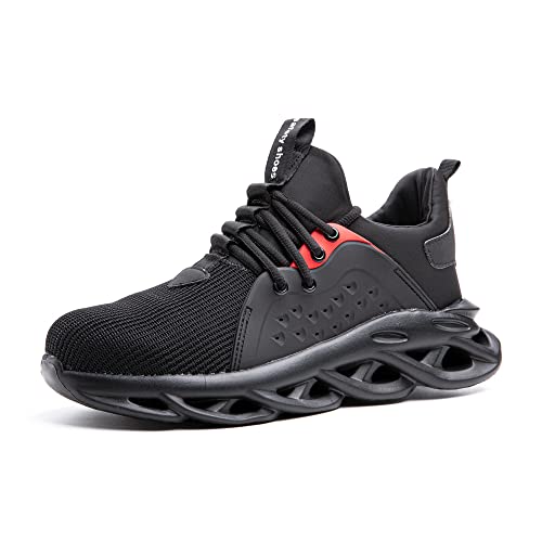 Loiston Arbeitsschuhe Herren Sicherheitsschuhe Stahlkappe Stahlkappenschuhe VI-CP-2-Schwarz EU45 von Loiston