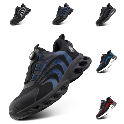 Loiston Sicherheitsschuhe Herren Arbeitsschuhe Damen Stahlkappe S3 Arbeits- & Berufsschuhe Leicht S1 Stahlkappenschuhe Schutzschuhe Arbeits Schuhe Unisex Blau K02 Gr.40 von Loiston