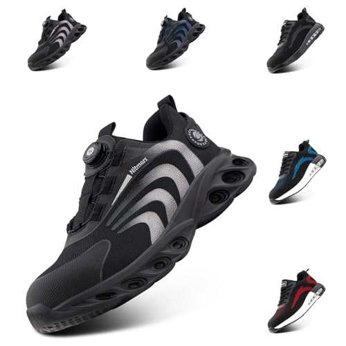 Loiston Sicherheitsschuhe Herren Arbeitsschuhe Damen Stahlkappe S3 Arbeits- & Berufsschuhe Leicht S1 Stahlkappenschuhe Schutzschuhe Arbeits Schuhe Unisex Grau K02 Gr.42 von Loiston