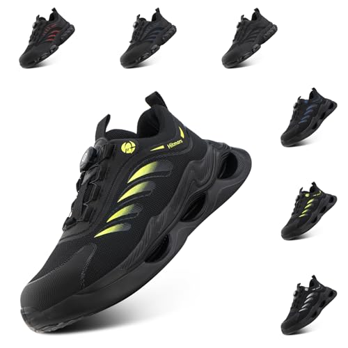 Loiston Sicherheitsschuhe Herren Arbeitsschuhe Damen mit Stahlkappe Sneaker rutschfest Leicht Atmungsaktiv Schutzschuhe Grün 45 EU von Loiston