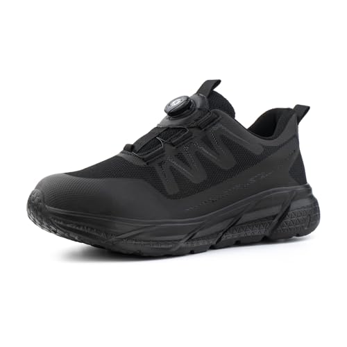 Loiston Sicherheitsschuhe Herren Damen Arbeitsschuhe Leicht Stahlkappe S1 Schutzschuhe S3 Arbeitsschutzschuhe Stahlkappenschuhe Arbeits- & Berufsschuhe Schwarz 40 von Loiston