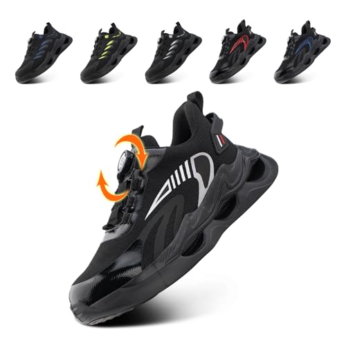 Loiston Sicherheitsschuhe Herren Damen Arbeitsschuhe Stahlkappenschuhe Sportlich Schutzschuhe mit Stahlkappe Arbeitsturnschuhe Atmungsaktiv Leicht rutschfeste Schwarz EU 38 Loiston Sicherheitsschuhe Herren Damen Arbeitsschuhe Stahlkappenschuhe Sportlich Schutzschuhe mit Stahlkappe Arbeitsturnschuhe Atmungsaktiv Leicht rutschfeste Schwarz EU 38 von Loiston