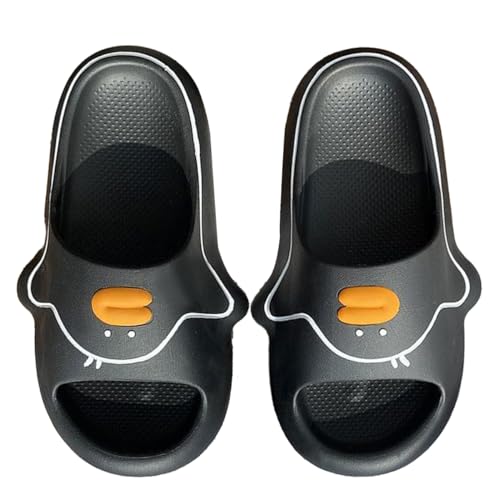 Loizziuy Sommer Hausschuhe Sandalen Damen Hausschuhe Süße Ente und Mädchen drinnen und draußen mit einer rutschfesten dicken Sohle, Schwarz, 5.5-6 von Loizziuy