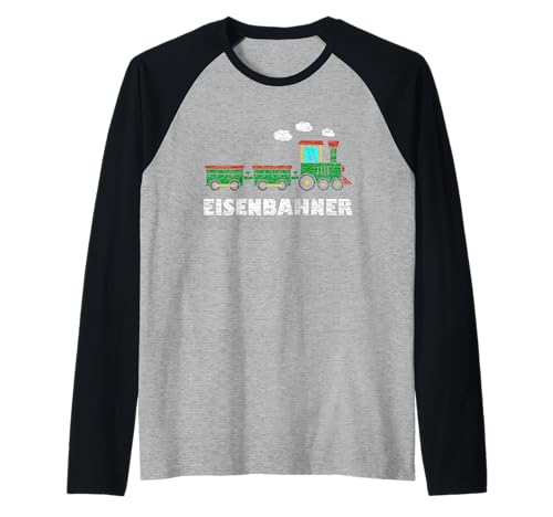 Eisenbahner Kinder Eisenbahn Jungen Raglan Eisenbahner Kinder Eisenbahn Jungen Raglan von Lok Kleidung Lokfahrer Lokomotive Geschenke