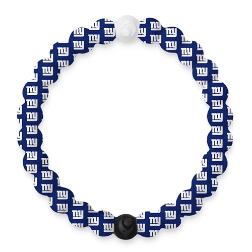 Eaasok Lokai Silicone Beaded Bracelet for Men & Women, NFL Football Collection - New York Giants, Small - Silicone Jewelry Fashion Bracelet Slides-On for Comfortable Fit von Lokai