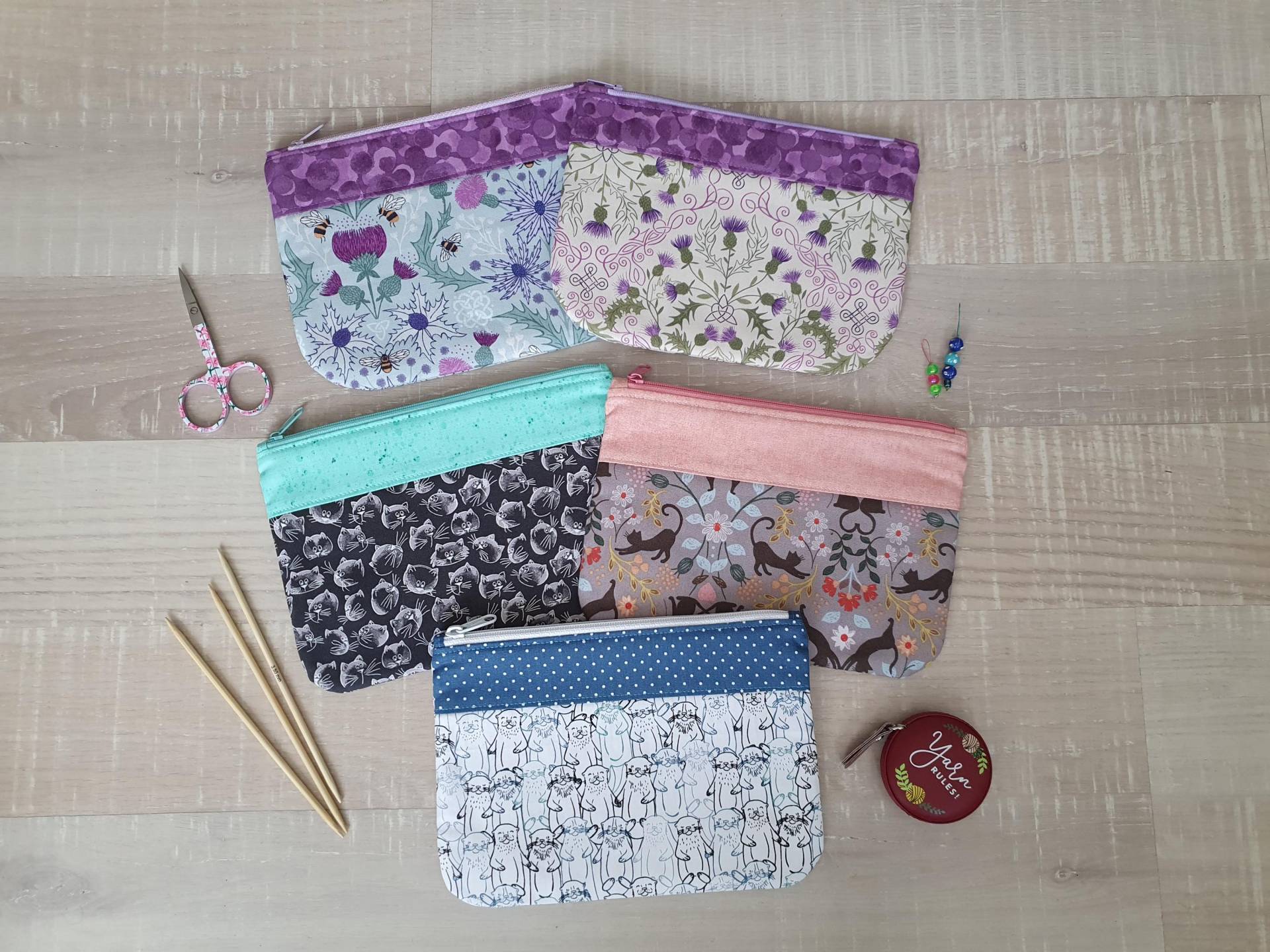 Tüddeltäschchen, Kosmetiktasche, Kulturbeutel, Make-Up Täschchen, Krimskramstasche, Projekttasche Xs Tüddeltäschchen, Kosmetiktasche, Kulturbeutel, Make-Up Täschchen, Krimskramstasche, Projekttasche Xs von LokasQuiltArt