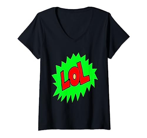 Damen Lol T-Shirt mit V-Ausschnitt Damen Lol T-Shirt mit V-Ausschnitt von Lol Tees