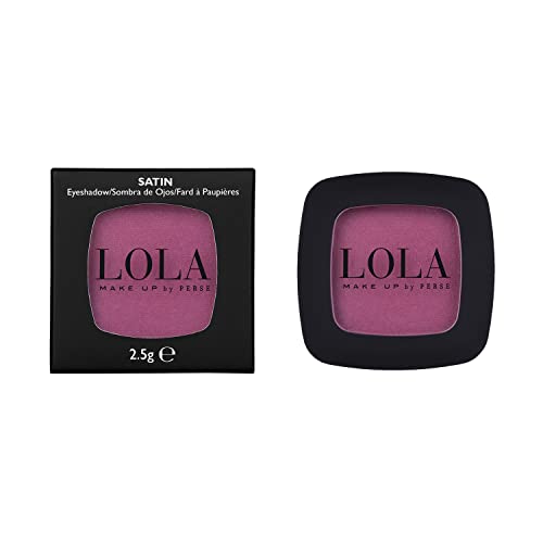 Lola Make Up by Perse Mono Lidschatten mit natürlichen Inhaltsstoffen Vegan und tierversuchsfrei Augen Make-up Palette Hohe Deckkraft Satin Lidschatten für Frauen, Dunkelrosa (028) von Lola Make Up by Perse