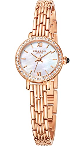 Lola Rose Damen Goldtone Armbanduhr mit Perlmutt-Zifferblatt & Edelstahlkette - 22mm Schmuckuhr mit Saphirglas für Elegante Handgelenke (30m wassergeschützt, Geschenkverpackung) Lola Rose Damen Goldtone Armbanduhr mit Perlmutt-Zifferblatt & Edelstahlkette - 22mm Schmuckuhr mit Saphirglas für Elegante Handgelenke (30m wassergeschützt, Geschenkverpackung) von Lola Rose