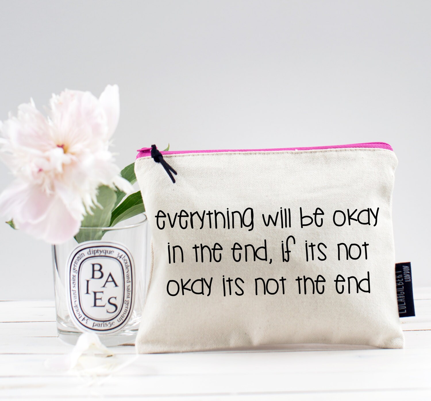 Am Ende Wird Alles Ok Sein. Wenn Nicht Ok, Es Ist Das Ende. Ein Perfektes Geschenk Qualität Zip Beutel, Hand-Siebdruck, Um Ihren Tag von LolaAndGilbert