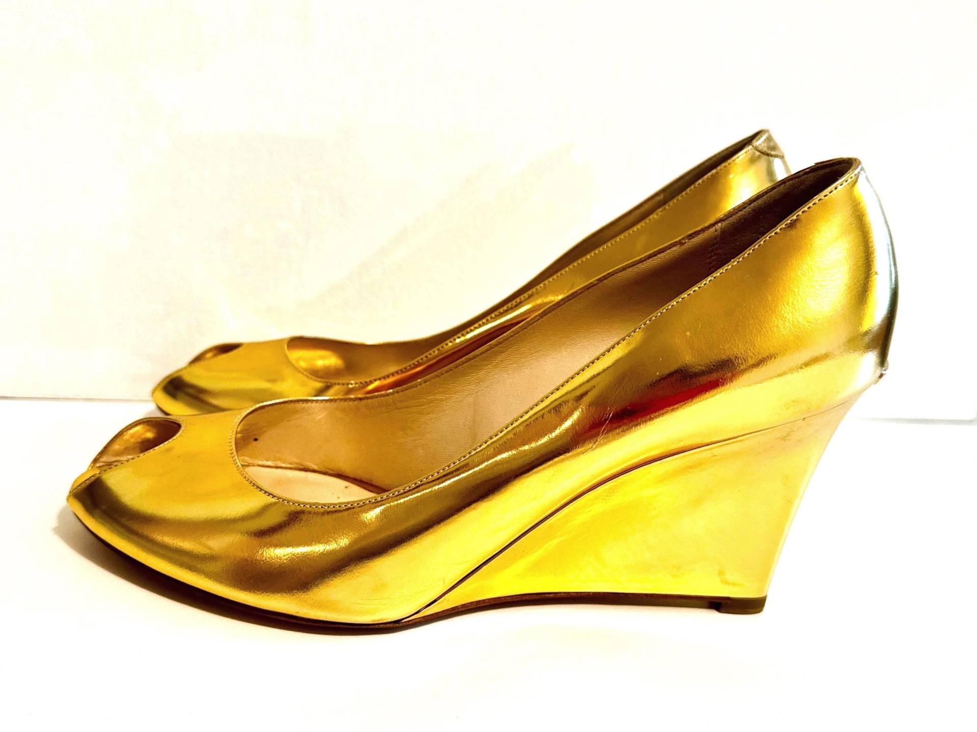 Seltene 2002 Christian Dior John Galliano Vintage Keil Peep Toe Pumps Gr. 40 Seltene 2002 Christian Dior John Galliano Vintage Keil Peep Toe Pumps Gr. 40 von LolaByMartina