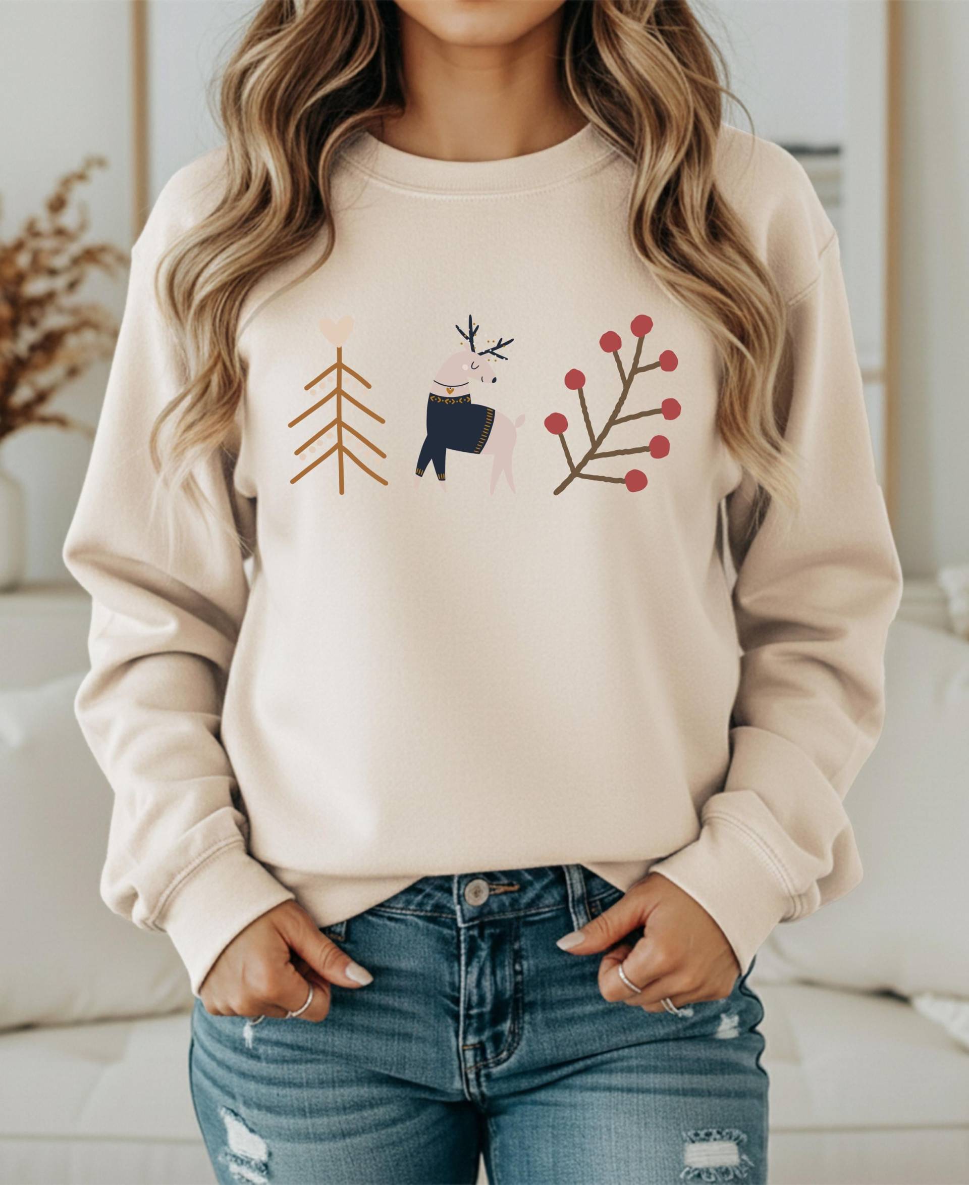 Winter Sweatshirt Mit Winterdesign - Gemütlicher Unisex Winterpullover | Kuscheliger Pullover Für Kalte Tage Geschenkidee Winterpulli von LolaKreativDesign