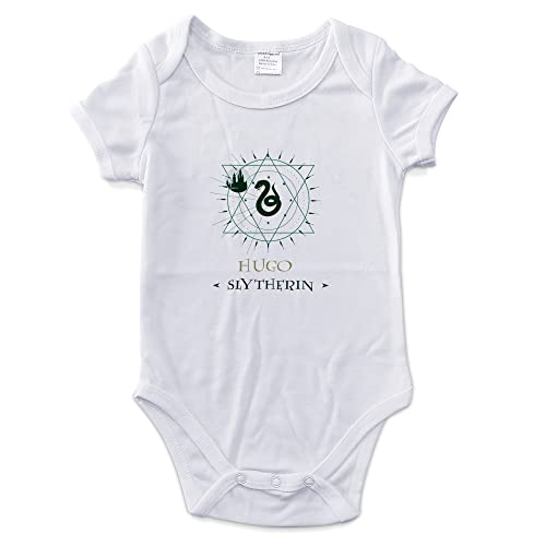 Baby Body. Personalisierte mit Namen. Mädchen und Junge. Baby Body Kurzarm. Baby Strampler Bedrucken. Personalisierte Geschenke. Größen von 0 bis 12 Monaten. Slytherin von LolaPix